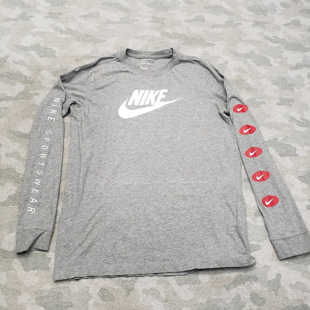 Nike‎ Shirt Youth XL Gray Pullover Long Sleeve
